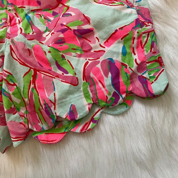 Lilly Pulitzer Buttercup Floral Scalloped Shorts - Picture 2 of 8